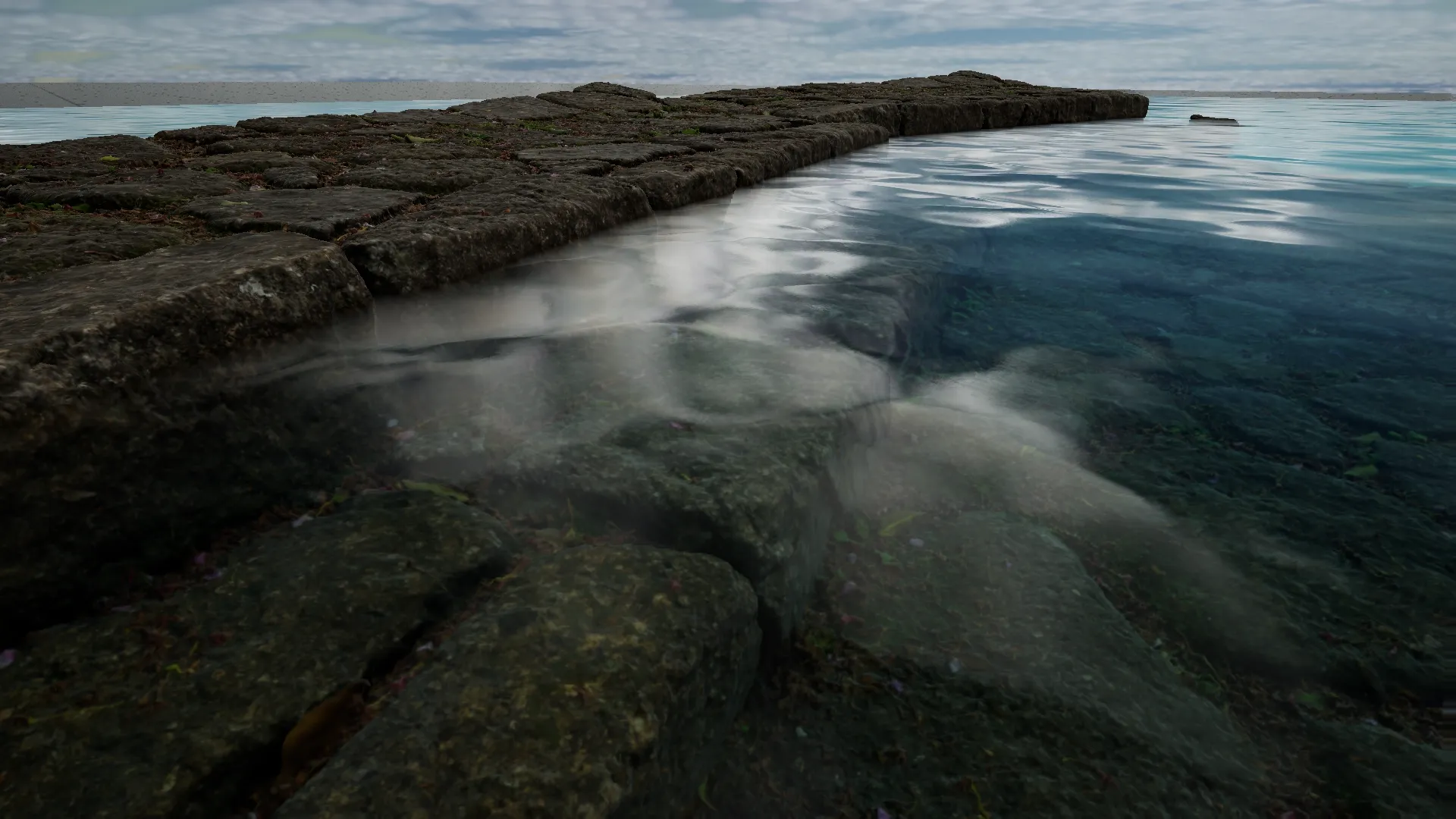 Aid image with water over saturated nanite under the water level