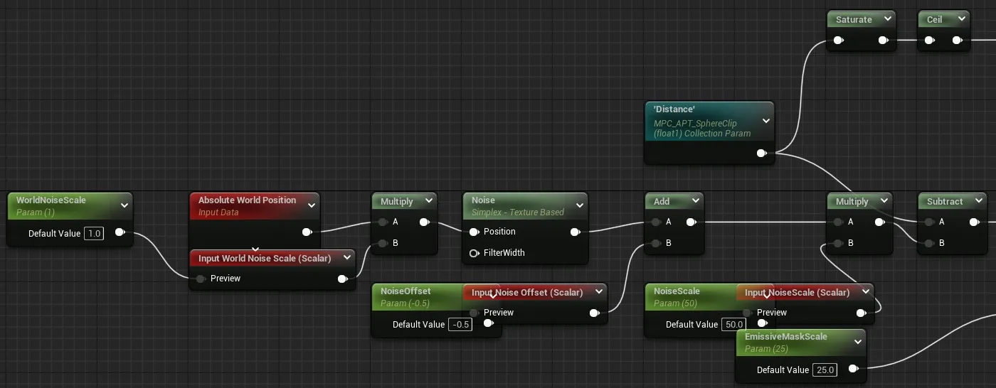 Image showing Mask Setup section of the material function